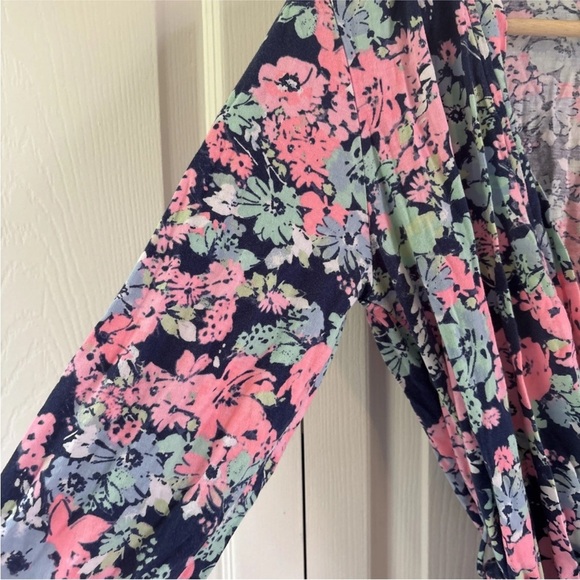 Okie Dokie Floral Wrap Robe Long Sleeve Belted Size S/M Pajama Loungewear - Picture 4 of 6